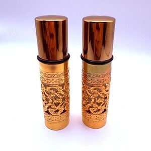 Vintage Evans Crowder 672 HS Gold Floral Hair Spray Purser Refillable‎ Set